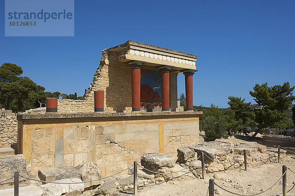 Archäologische Ausgrabungen des minoischen Palastes in Knossos  Heraklion  Kreta  Griechenland  Europa