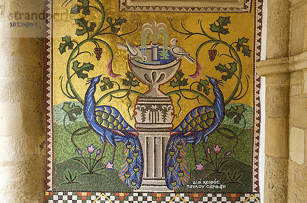Mosaik im Kloster Kykkos  Troodos-Gebirge  SSüd Zypern