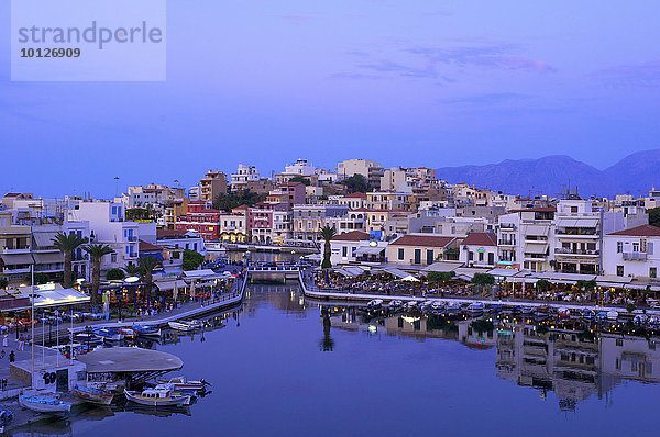 Voulismeni-See in Agios Nikolaos  Kreta  Griechenland  Europa