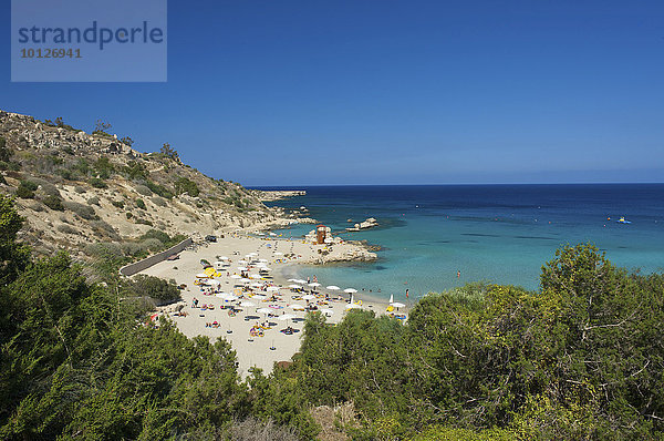 Strand Konnos Beach bei Protaras  Agia Napa  Südzypern  Zypern  Europa