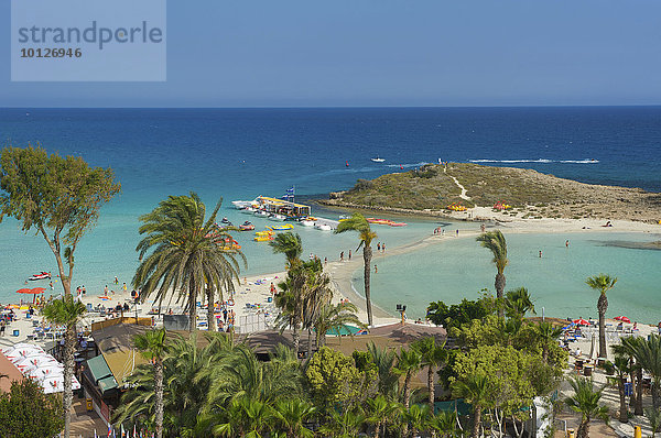 Strand Nissi Beach in Agia Napa  Südzypern  Zypern  Europa