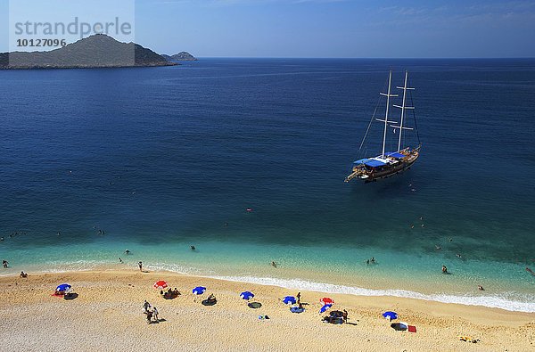 Kaputas Strand bei Kalkan  Südwestküste  Türkei  Asien