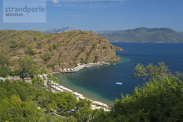 Privatstrand des D-Hotel Maris bei Marmaris  türkische Ägäis  Türkei  Asien