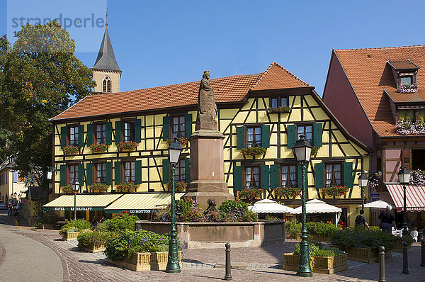 Hotel du Mouton  Place de la Sinne  Ribauville  Elsass  Frankreich  Europa