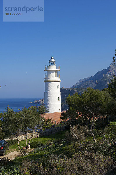 Leuchtturm am Cap Gros  Port de Soller  Mallorca  Balearen  Spanien  Europa
