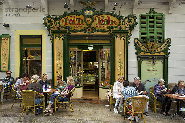 'Bäckerei und Café ''Forn de Teatro'' in Palma de Mallorca  Mallorca  Balearen  Spanien  Europa'
