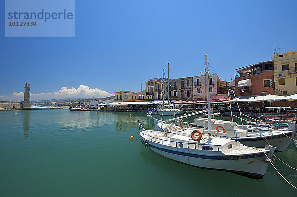 Hafen von Rethymnon  Kreta  Griechenland  Europa