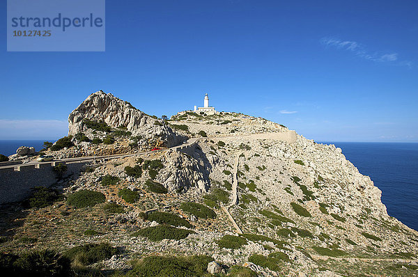 Leuchtturm am Cap de Formentor  Mallorca  Balearen  Spanien  Europa