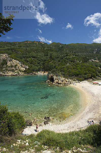 Küste von Paleokastritsa  Korfu  Ionische Inseln  Griechenland  Europa