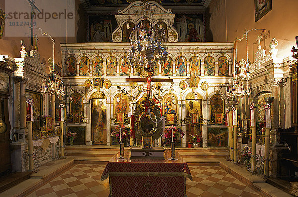 Kloster Panagia Theotokos tis Paleokastritsas  Paleokastritsa  Korfu  Ionische Inseln  Griechenland  Europa