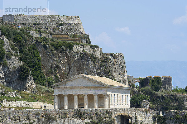 Agios Georgios auf der alten Festung  Korfu Stadt  Kerkira  Korfu  Ionische Inseln  Griechenland  Europa