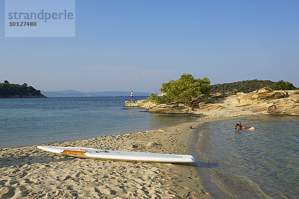 Strand  Lagonisi Beach  Sithonia  Chalkidiki  Griechenland  Europa