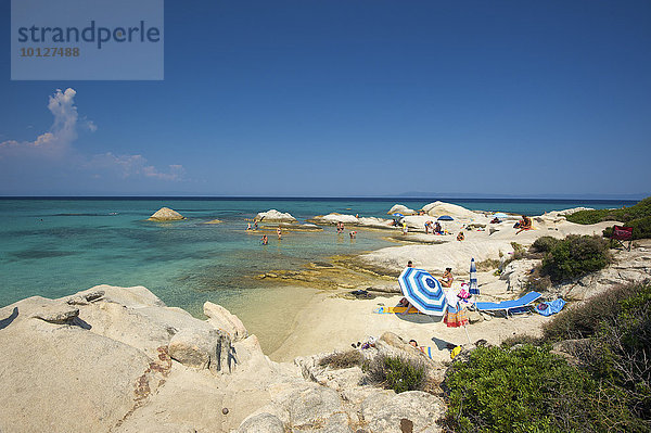 Strand  Portokali Beach  Kavourotypes  Sithonia  Chalkidiki  Griechenland  Europa