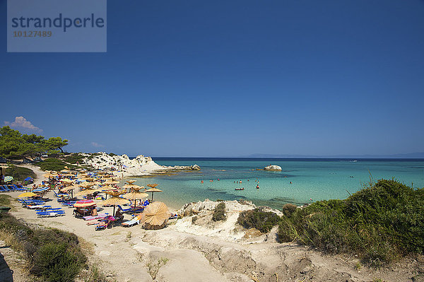 Strand  Portokali Beach  Kavourotypes  Sithonia  Chalkidiki  Griechenland  Europa