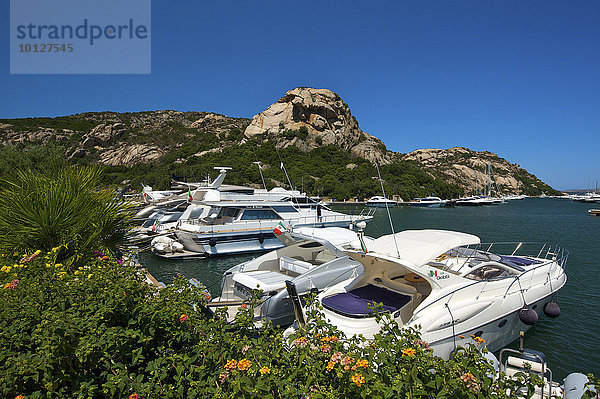 Luxus-Yachthafen in Poltu Quato  Costa Smeralda  Sardinien  Italien  Europa