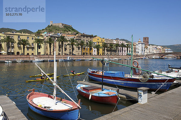 Bosa am Temo Fluss  Sardinien  Italien  Europa