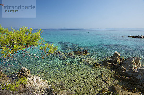 Kavourotrypes Strand auf Sithonia  Chalkidiki  Griechenland  Europa
