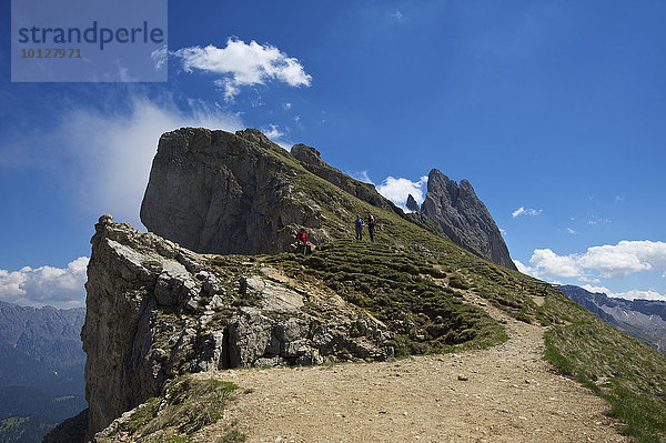 Geislerspitzen  Pana Scharte  Dolomiten  Seceda  Grödnertal  Provinz Südtirol  Trentino-Südtirol  Italien  Europa