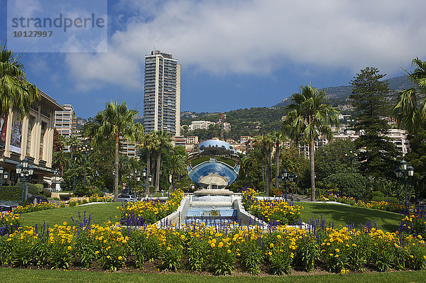 Jardins de Boulingrins mit Anish Kapoor Skulptur Himmelsspiegel  Monte Carlo  Monaco  Monaco  Europa