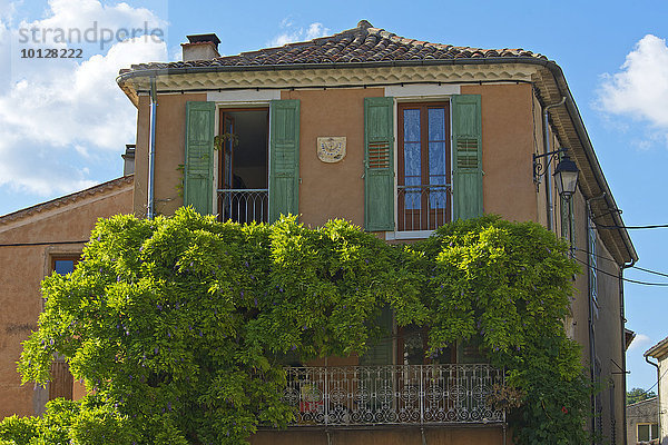 Altes Haus mit Glyzinie  Riez  Provence  Region Provence-Alpes-Côte d?Azur  Frankreich  Europa