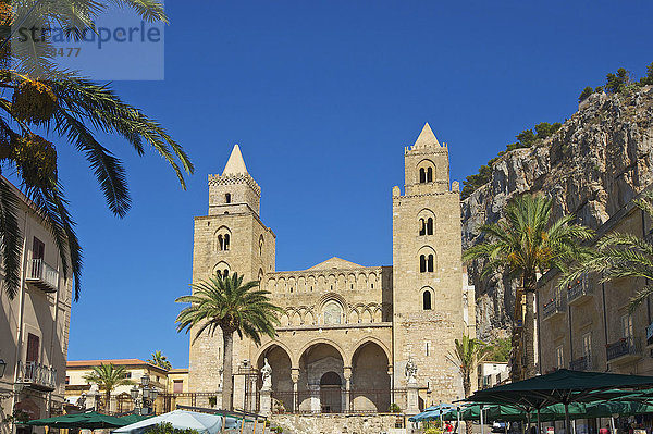 Kathedrale Santissimo Salvatore  Cefalù  Provinz Palermo  Sizilien  Italien  Europa