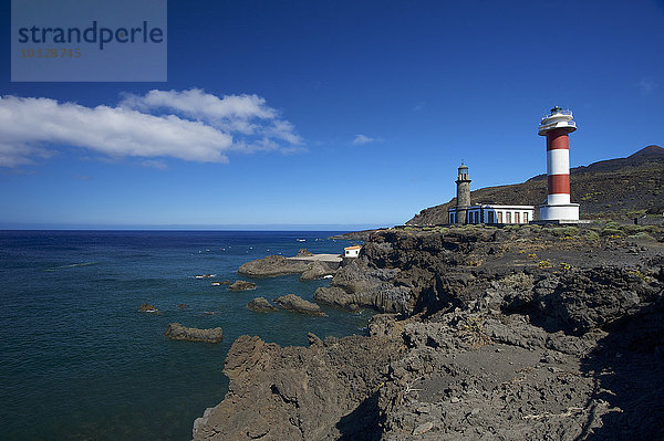 Leuchtturm  Faro de Fuencaliente  La Palma  Kanarische Inseln  Spanien  Europa