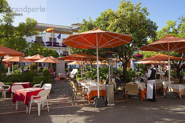 Restaurant in der Altstadt von Marbella  Costa del Sol  Andalusien  Spanien  Europa