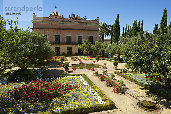 Gärten im Alcazar de Jerez  Jerez de la Frontera  Andalusien  Spanien  Europa