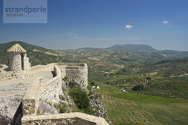 Maurische Burg  Olvera  Weiße Dörfer  Andalusien  Spanien  Europa
