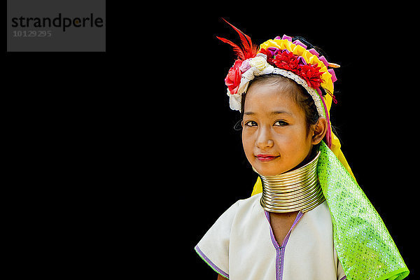 Mädchen vom Bergvolk der Padaung  Chiang Mai  Thailand  Asien
