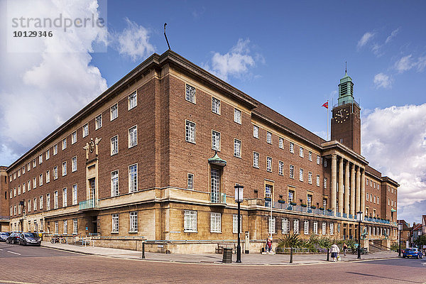 City Hall  eines der 12 Baudenkmale von Norwich  Norfolk  England  Großbritannien  Europa
