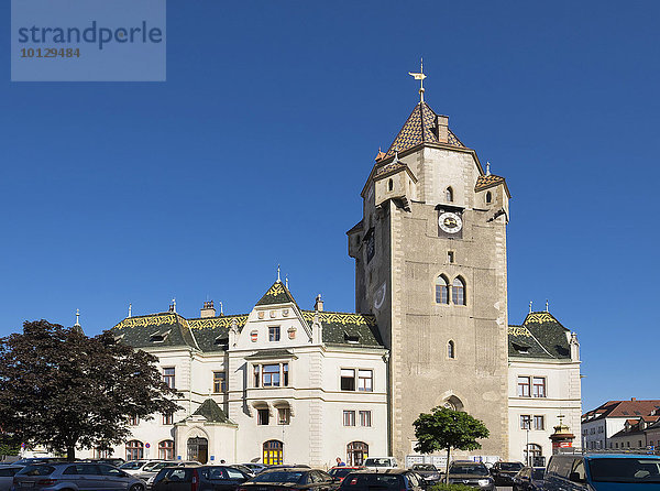 Rathaus mit Stadtturm  Korneuburg  Weinviertel  Niederösterreich  Österreich  Europa