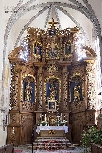 Hochaltar  Wallfahrtskirche St. Wolfgang  Gemeinde Weitra  Waldviertel  Niederösterreich  Österreich  Europa