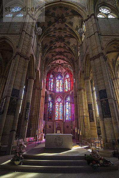 Glasfenster in der Kathedrale von Trier  Unesco-Weltkulturerbe  Trier  Rheinland-Pfalz  Deutschland  Europa