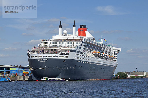 Queen Mary 2 liegt vor Anker  Hafencity  Hamburg  Deutschland  Europa
