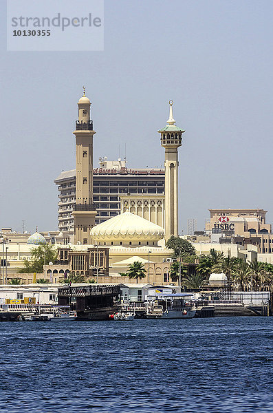 Moschee Al Bastakiya am Creek Fluss  Stadtviertel Al Rigga  Dubai  Vereinigte Arabische Emirate  Asien
