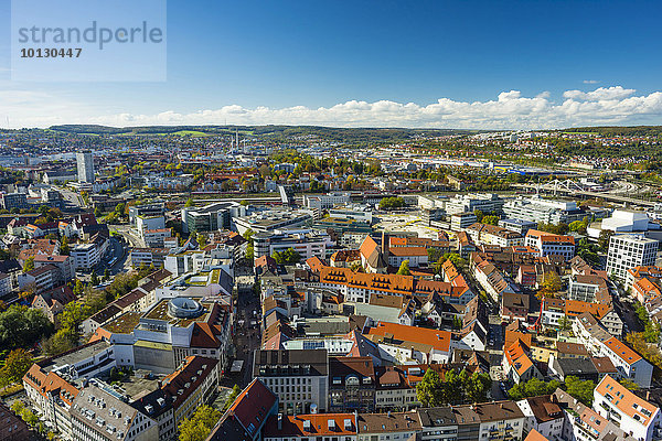 Ausblick vom Ulmer Münster auf die westliche Innenstadt  Ulm  Baden-Württemberg  Deutschland  Europa