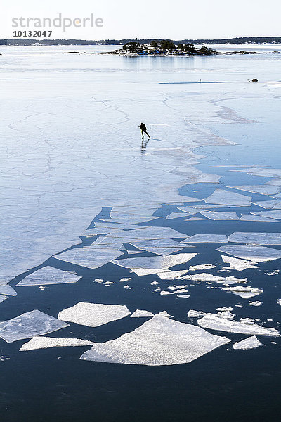 Wasser Mensch Eislauf gefroren