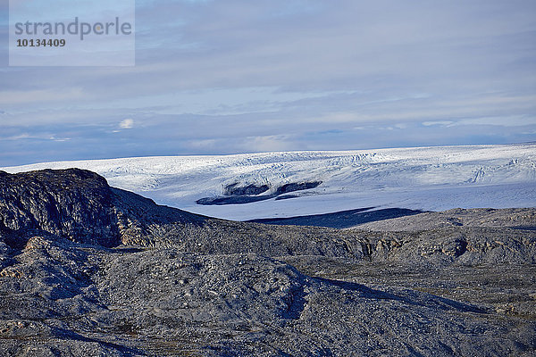 Moräne des Gletschers Sermeq Kujalleq  Grönland  Europa