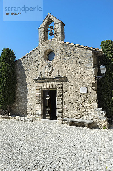 Büßer-Kapelle  im mittelalterlichen Dorf Les Baux-de-Provence  Bouches du Rhone  Provence Alpes Cote d'Azur  Frankreich  Europa
