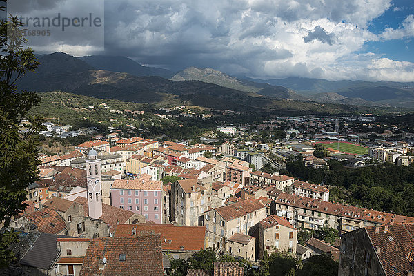Stadtansicht  Altstadt von Corte  Korsika  Frankreich  Europa