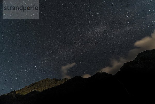 Sternenhimmel bei Nacht  Rohrmoos-Untertal  Schladminger Tauern  Alpen  Steiermark  Österreich  Europa