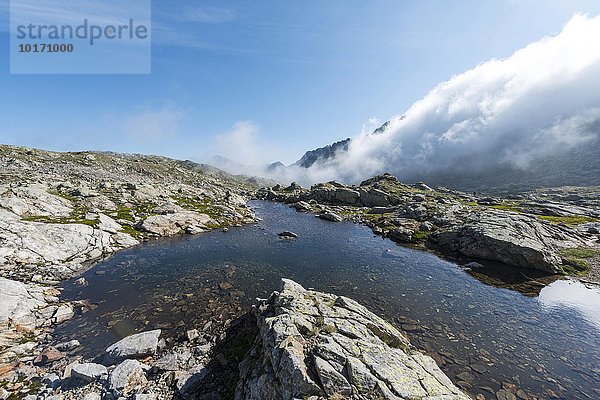 Kleiner Bergsee im Klafferkessel  Greifenberg 2618m  Rohrmoos-Untertal  Schladminger Tauern  Alpen  Steiermark  Österreich  Europa