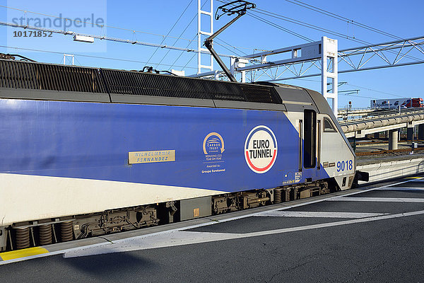 Hochgeschwindigkeitszug  Eurotunnel  Calais  Frankreich  Europa