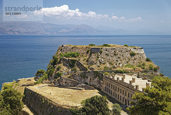 Alte Festung oder Palaió Froúrio  Korfu Stadt  Unesco Weltkulturerbe  Insel Korfu oder Kerkyra  Ionische Inseln  Griechenland  Europa