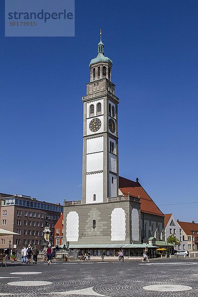 Perlachturm  Augsburg  Bayern  Deutschland  Europa