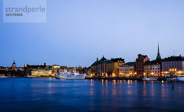 Gamla stan im Abendlicht  Stockholm  Schweden  Europa