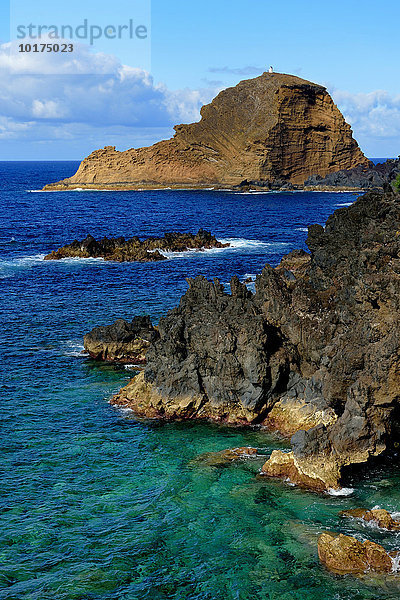 Felsformation an der Westküste  Porto Moniz  Madeira  Portugal  Europa