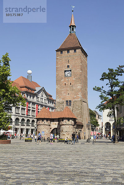 Weißer Turm  Nürnberg  Bayern  Deutschland  Europa