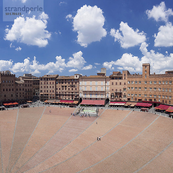 Piazza del Campo  UNESCO Weltkulturerbe  Siena  Toskana  Italien  Europa